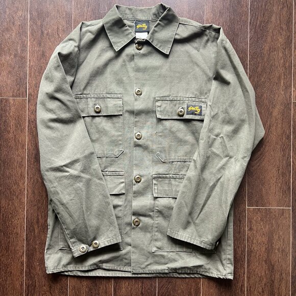 Stan Ray 4 Pocket Jacket - Olive Sateen - Ripstop - Made in USA - Picture 2 of 5